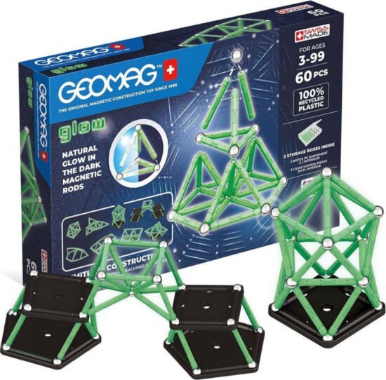 Edukační hračky - Geomag Magnetická stavebnice Geomag svítící 60ks MSGE1556