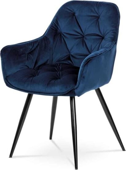 Polokřesla (židle s područkami) - Autronic Jídelní židle DCH-421 BLUE4