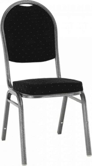 Jídelní židle - Tempo Kondela Židle JEFF 3 NEW - černá / šedý rám + kupón KONDELA10 na okamžitou slevu 3% (kupón uplatníte v košíku)