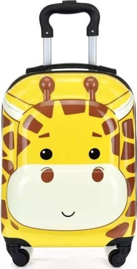 Dětské kufry na kolečkách - bHome Dětský cestovní 3D kufr Žirafa 29l KFBH1206