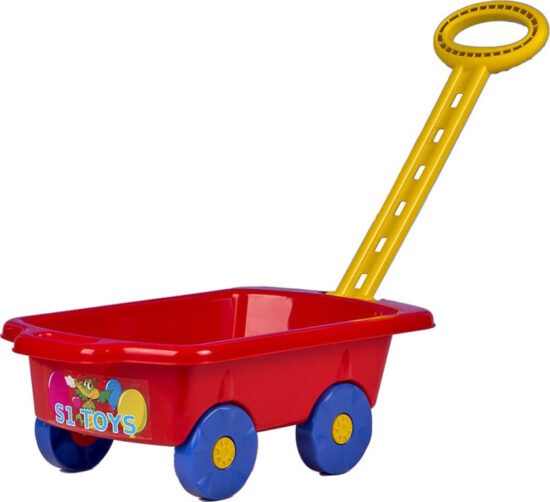 Hračky na zahradu - BAYO Dětský vozík Vlečka červený