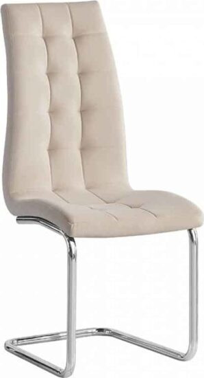 Jídelní židle - Tempo Kondela Jídelní židle SALOMA NEW - béžová Dulux / chrom + kupón KONDELA10 na okamžitou slevu 3% (kupón uplatníte v košíku)