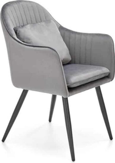 Polokřesla (židle s područkami) - Halmar Designové křeslo K464 - šedé